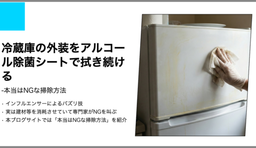 【本当はNGな掃除】冷蔵庫の外装をアルコール除菌シートで拭き続ける【キッチン】